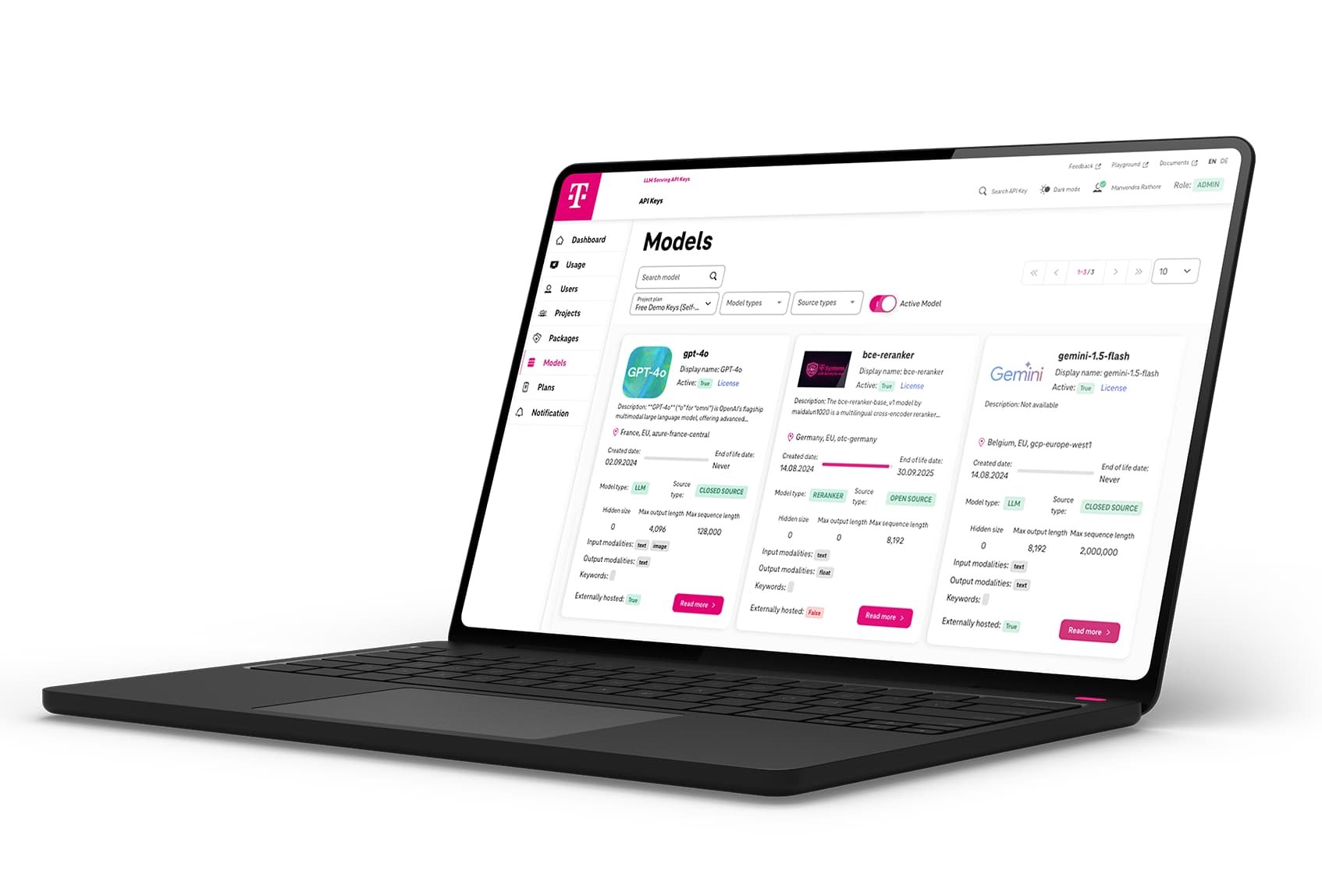 The LLM Serving self-service portal